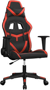Svart och Röd Gaming-stol i Konstläder