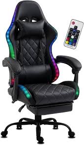Delman RGB Gamingstol med LED-belysning
